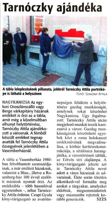 Zalai Hírlap 2020 11 07 261sz 01old - Tarnóczky ajándéka.jpg Zalai Hírlap 2020 11 07 261sz 01old - Tarnóczky ajándéka.jpg
